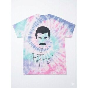 Freddie Mercury Tie Dye T Shirt Queen Graphic Tee Unisex Medium Festival Retro